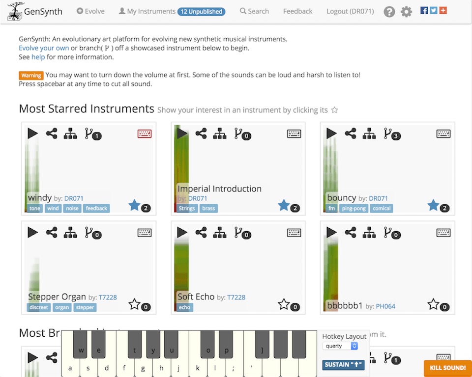 The GenSynth application