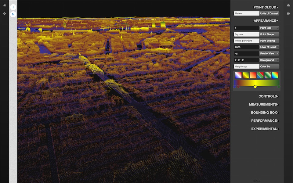 NewSpin pointcloud view of a mountain