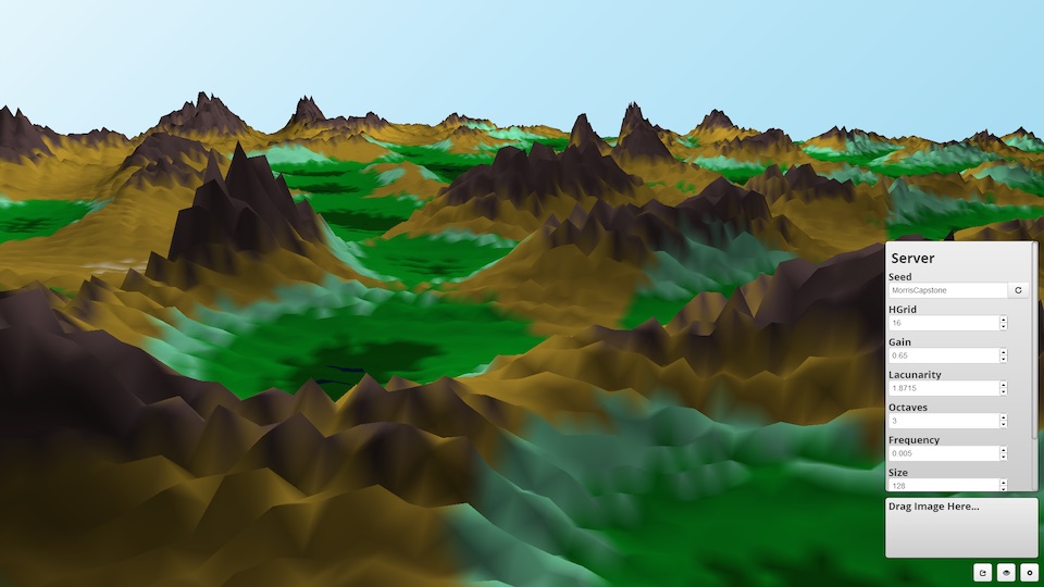 A generated heightmap being shown A generated heightmap being shown