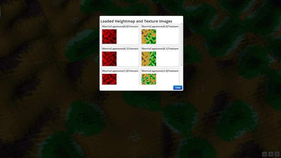 Menu of generated heat maps